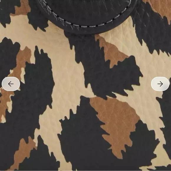 NWT Coach Medium Corner Zip Wallet With Leopard Print Gold/Leopard CBT25 - Picture 3 of 4